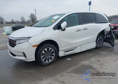 2022 Honda Odyssey Ex-L z USA, uszkodzony, nr VIN 5FNRL6H77NB033105